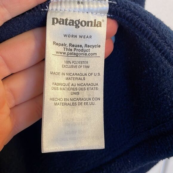Patagonia Synchilla Fleece Poncho Blue XS/S - Picture 6 of 10